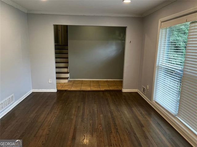 2436 Glenrock Dr, Decatur, GA 30032 - unfurnished room with wood finished floors, crown molding, and recessed lighting