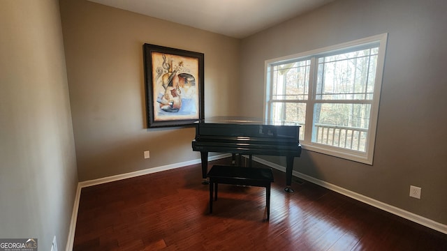 488 Morris Rd, Hiram, GA 30141 - living area featuring baseboards and dark wood-style floors
