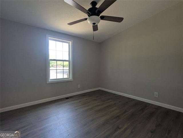 732 Five Points Rd, Buchanan, GA 30113 - spare room with dark wood-style flooring and ceiling fan