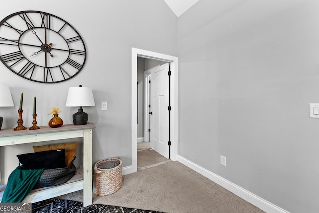 481 Hunter Welch Pkwy, Luthersville, GA 30251 - corridor with carpet flooring and lofted ceiling
