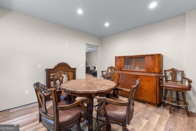 481 Hunter Welch Pkwy, Luthersville, GA 30251 - dining room featuring light wood-type flooring and recessed lighting
