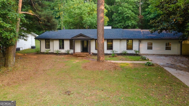3790 Village, Atlanta, GA 30331 - ranch-style home featuring driveway, a shingled roof, and a front lawn