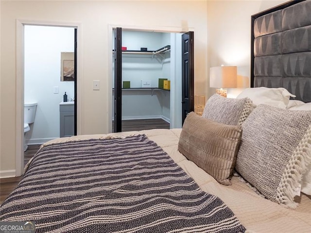 3790 Village, Atlanta, GA 30331 - bedroom featuring wood finished floors, ensuite bath, a spacious closet, and a closet