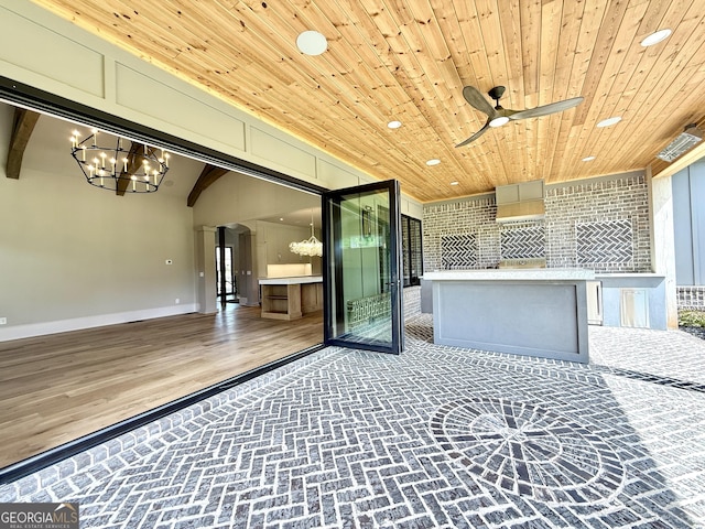 1005 Haddie Way, Alpharetta, GA 30004 - view of patio featuring ceiling fan