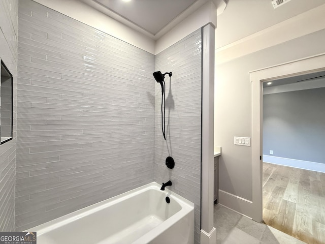 1005 Haddie Way, Alpharetta, GA 30004 - bathroom with shower / tub combination and vanity