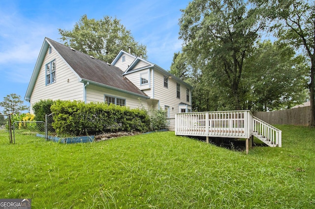 4214 Fiddlers Bnd, Loganville, GA 30052 - view of yard featuring a deck