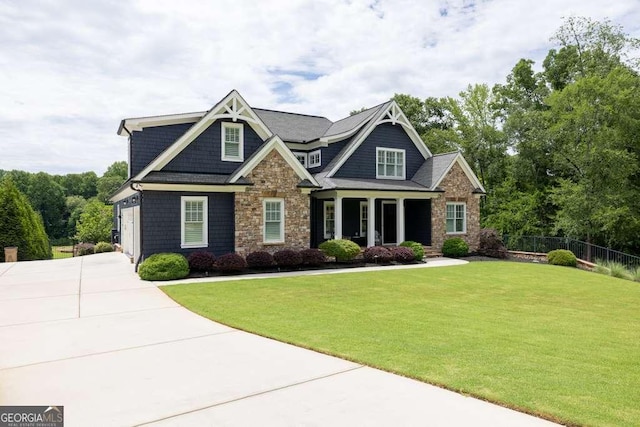 481 Meadow Lake Ter, Hoschton, GA 30548 - craftsman inspired home featuring driveway and stone siding