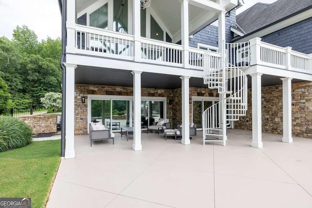 481 Meadow Lake Ter, Hoschton, GA 30548 - view of patio / terrace with outdoor lounge area