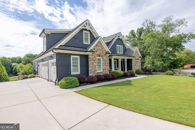 481 Meadow Lake Ter, Hoschton, GA 30548 - craftsman house with stone siding and concrete driveway