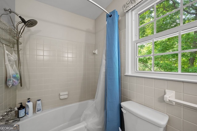 3912 Edenton Ct, Brookhaven, GA 30319 - full bathroom with shower / bath combination with curtain and toilet