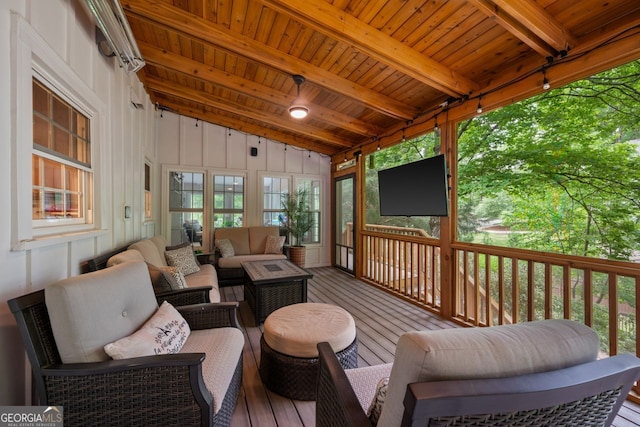 3912 Edenton Ct, Brookhaven, GA 30319 - wooden terrace featuring an outdoor living space