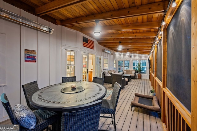 3912 Edenton Ct, Brookhaven, GA 30319 - wooden deck with outdoor dining space and outdoor lounge area