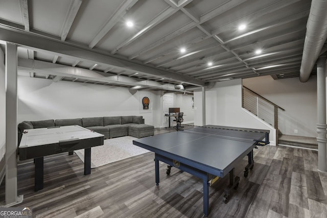 3912 Edenton Ct, Brookhaven, GA 30319 - game room with dark wood-style floors