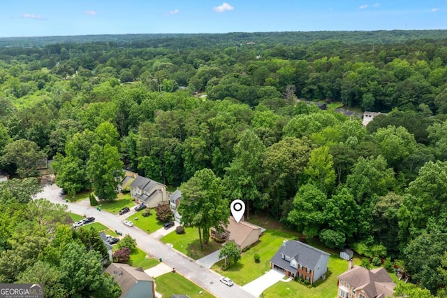 4818 Terrace Green Trce, Stone Mountain, GA 30088 - aerial view of residential area with a heavily wooded area