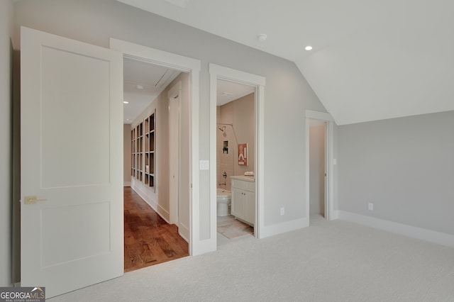 172 Forest Berry Ct Lot 100M2A, Newnan, GA 30265 - bonus room with light carpet, attic access, lofted ceiling, and recessed lighting
