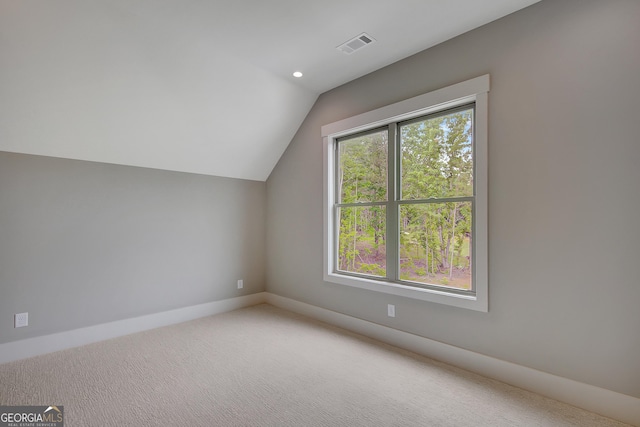 172 Forest Berry Ct Lot 100M2A, Newnan, GA 30265 - additional living space with vaulted ceiling and carpet flooring