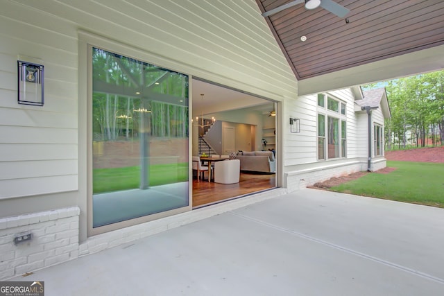 172 Forest Berry Ct Lot 100M2A, Newnan, GA 30265 - view of patio / terrace featuring ceiling fan