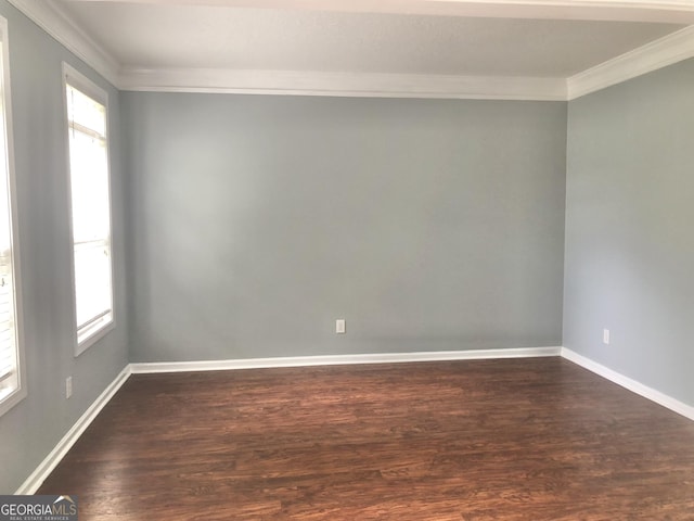 1433 Cotton Trl SW, Conyers, GA 30094 - unfurnished room with ornamental molding, healthy amount of natural light, and wood finished floors