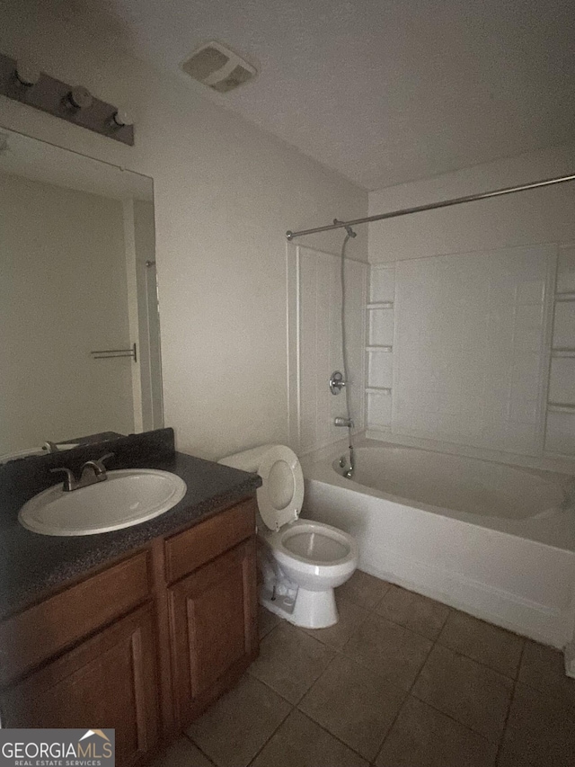 14104 Fairington Ridge Cir, Lithonia, GA 30038 - full bath featuring vanity, bathtub / shower combination, and tile patterned floors