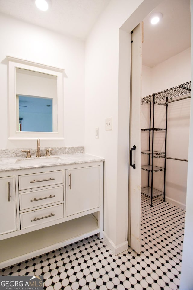 125 Point View Ct, Tyrone, GA 30290 - bathroom featuring vanity and recessed lighting