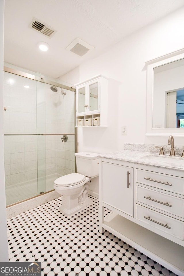 125 Point View Ct, Tyrone, GA 30290 - bathroom with vanity and a stall shower