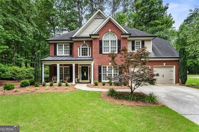 4401 Madison Woods Dr NW Unit 4401, Marietta, GA 30064 - colonial inspired home featuring brick siding, a garage, and a front yard