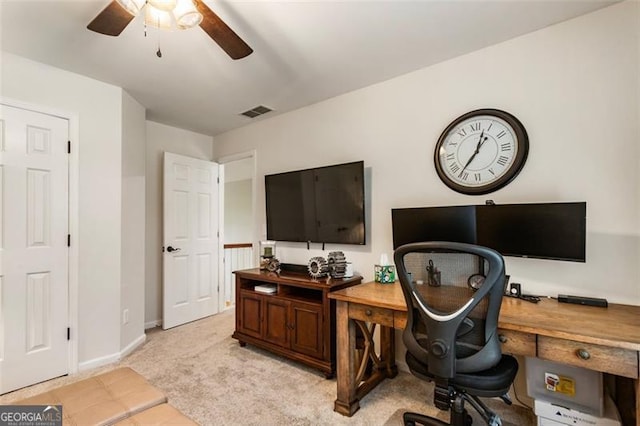 4401 Madison Woods Dr NW Unit 4401, Marietta, GA 30064 - office space featuring ceiling fan and light carpet