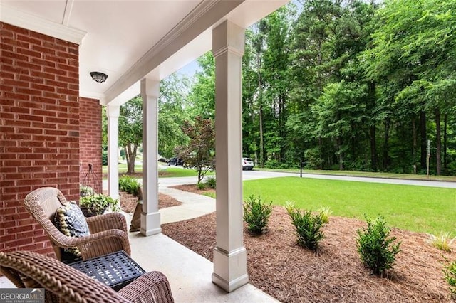 4401 Madison Woods Dr NW Unit 4401, Marietta, GA 30064 - porch featuring a yard