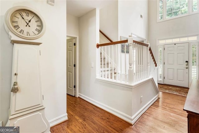 4401 Madison Woods Dr NW Unit 4401, Marietta, GA 30064 - entryway featuring light wood-style flooring and stairway