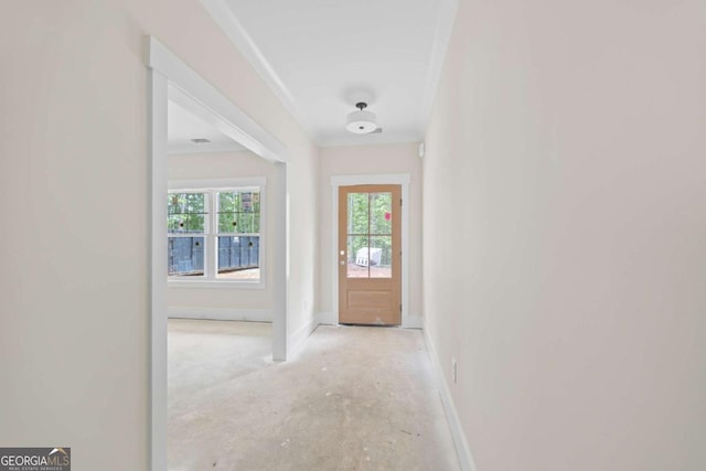 558 Holman Autry Rd, Danielsville, GA 30633 - doorway with baseboards and ornamental molding