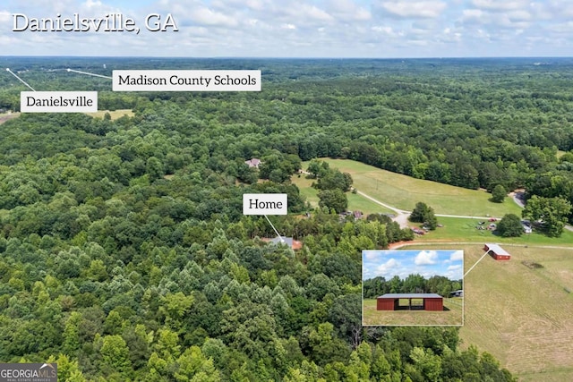 558 Holman Autry Rd, Danielsville, GA 30633 - aerial view of a forest