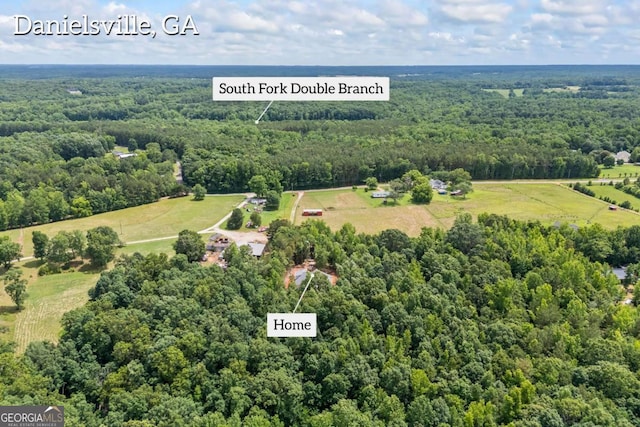 558 Holman Autry Rd, Danielsville, GA 30633 - aerial view of a heavily wooded area
