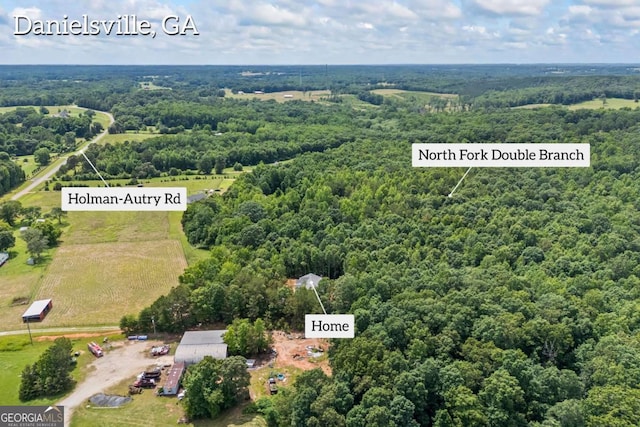 558 Holman Autry Rd, Danielsville, GA 30633 - aerial view of a forest