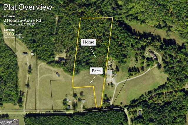 558 Holman Autry Rd, Danielsville, GA 30633 - aerial view of property's location