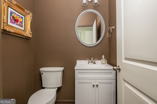 4583 Grenadine Cir, Acworth, GA 30101 - half bathroom featuring vanity and toilet