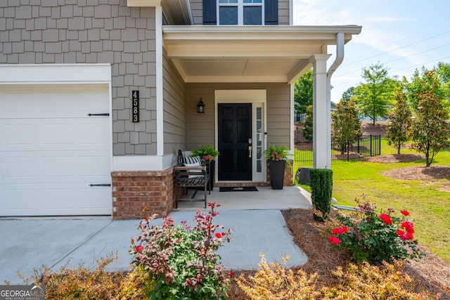 4583 Grenadine Cir, Acworth, GA 30101 - entrance to property featuring covered porch and an attached garage