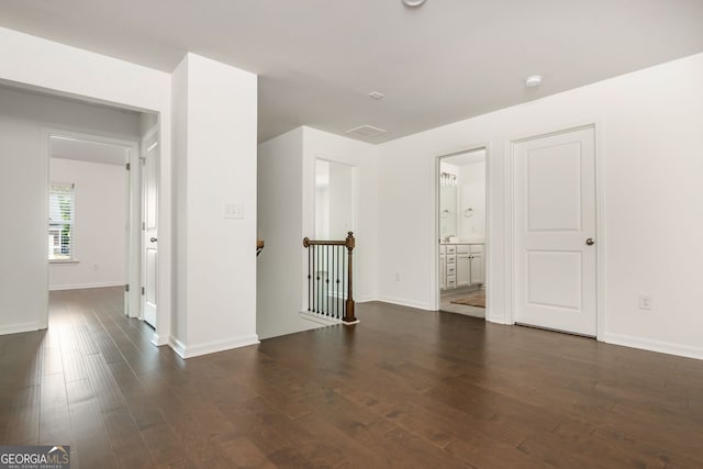 4583 Grenadine Cir, Acworth, GA 30101 - spare room with dark wood-type flooring and a smoke detector