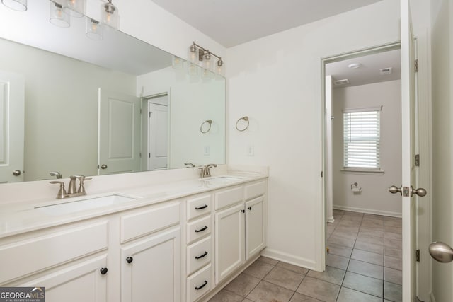 4583 Grenadine Cir, Acworth, GA 30101 - full bathroom with tile patterned flooring and double vanity
