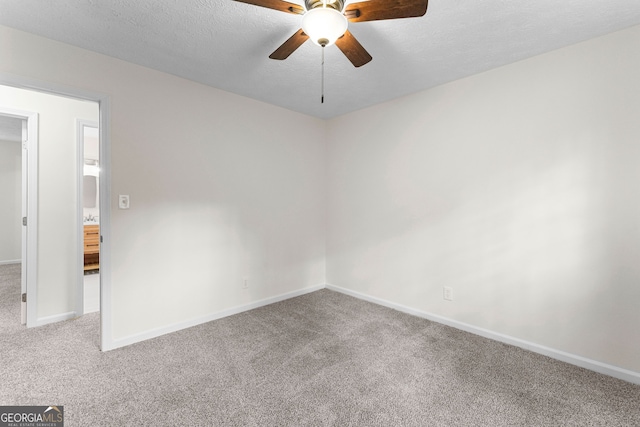 223 Pinehaven Dr, Lagrange, GA 30240 - spare room featuring carpet, a ceiling fan, and a textured ceiling