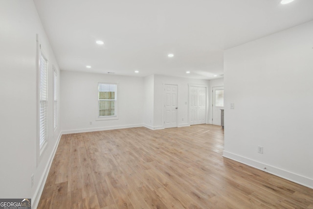 4179 Hanes Dr, Decatur, GA 30035 - empty room with recessed lighting and light wood-style flooring