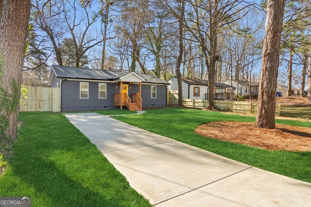 4179 Hanes Dr, Decatur, GA 30035 - view of front of house featuring crawl space and concrete driveway