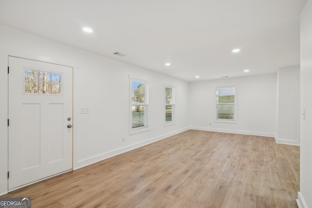 4179 Hanes Dr, Decatur, GA 30035 - foyer entrance featuring light wood-style flooring and recessed lighting