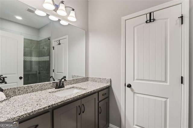 2716 Taylorsville Rd, Taylorsville, GA 30178 - full bathroom with vanity and a tile shower