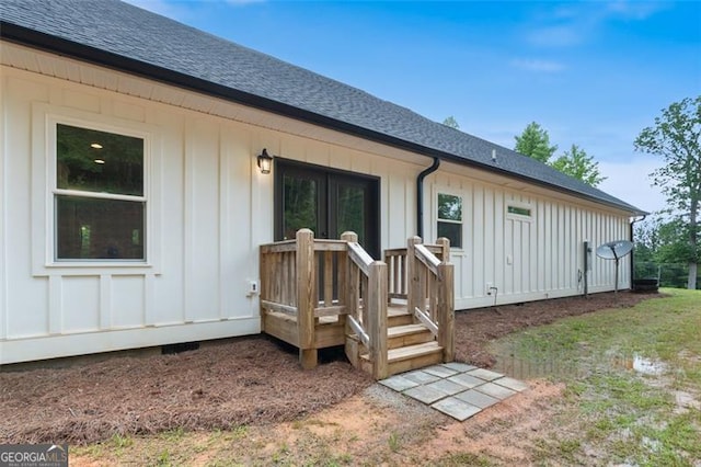 2716 Taylorsville Rd, Taylorsville, GA 30178 - rear view of property with board and batten siding and a shingled roof