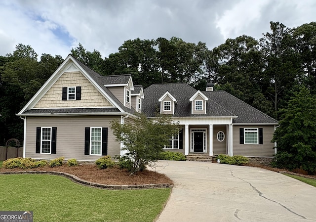 237 Shockley Way, Dallas, GA 30157 - view of front of home with a front lawn, concrete driveway, and roof with shingles
