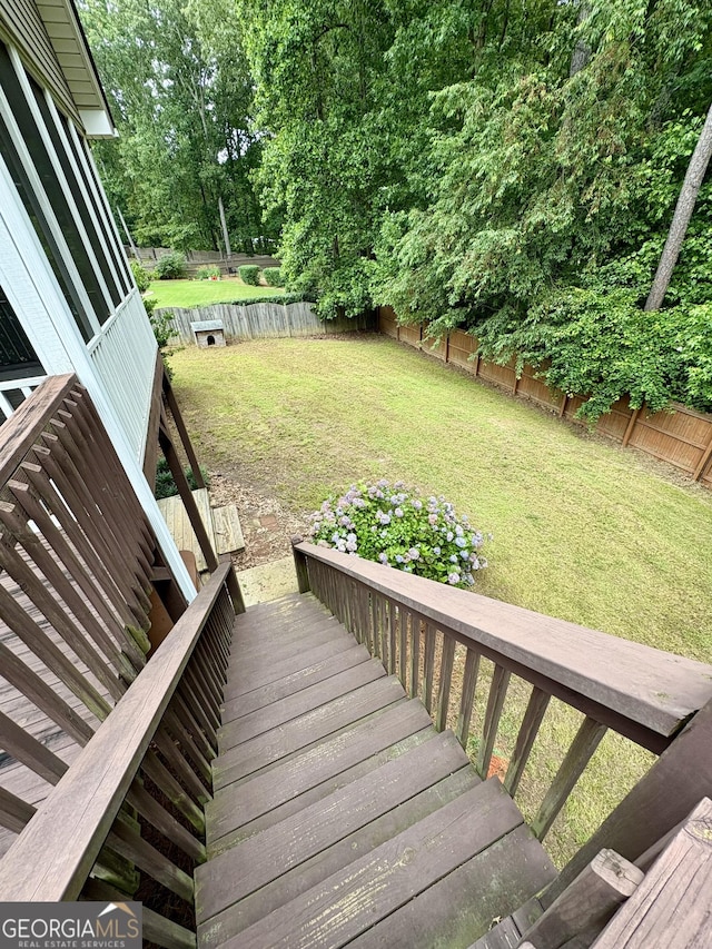 237 Shockley Way, Dallas, GA 30157 - wooden terrace with a fenced backyard