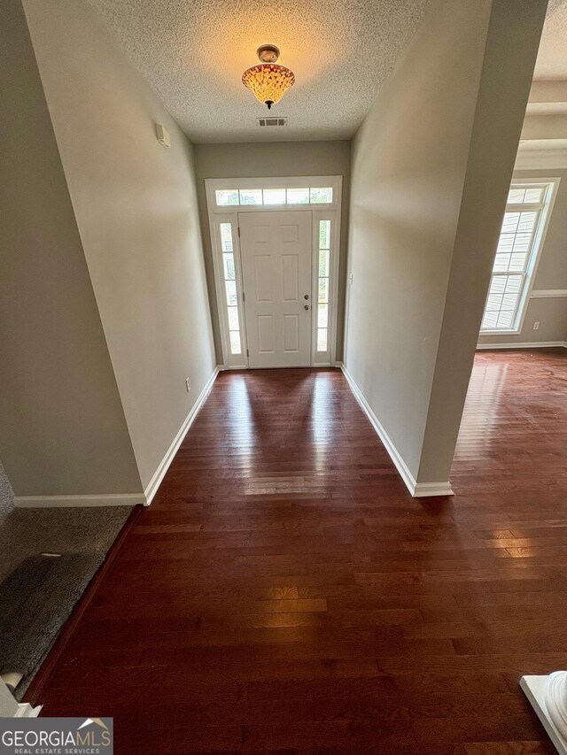 237 Shockley Way, Dallas, GA 30157 - foyer entrance with a textured ceiling and wood finished floors