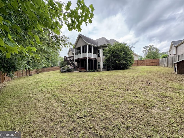 237 Shockley Way, Dallas, GA 30157 - fenced backyard with a sunroom and stairway
