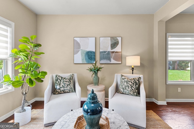 51 Stonebridge Way, Newnan, GA 30265 - sitting room with wood finished floors and baseboards