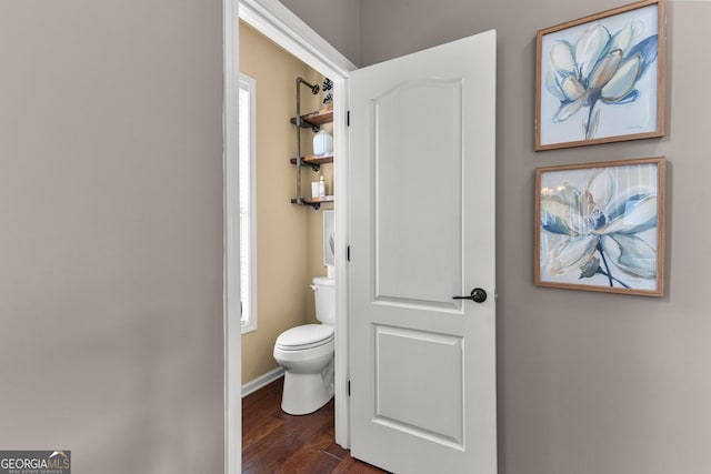 51 Stonebridge Way, Newnan, GA 30265 - bathroom featuring toilet and wood finished floors